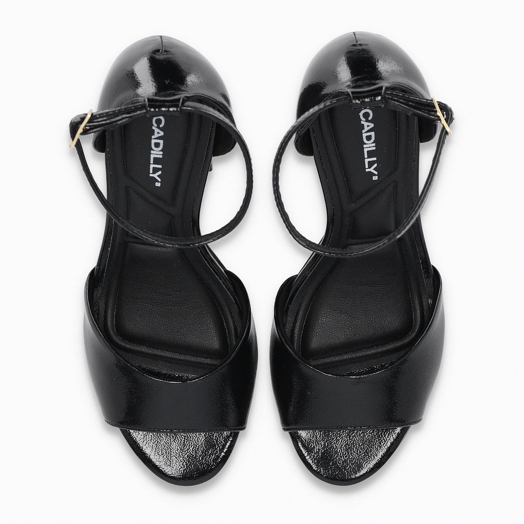 Sandalia Mujer Negro/Charol Cristine 319 Piccadilly