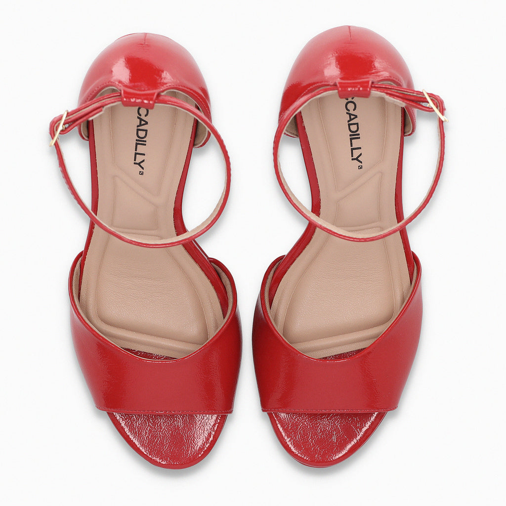 Sandalia Mujer Rojo/Charol Cristine 319 Piccadilly