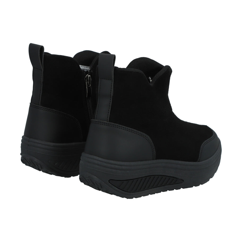 Botin Mujer Negro Plataforma Sole Police