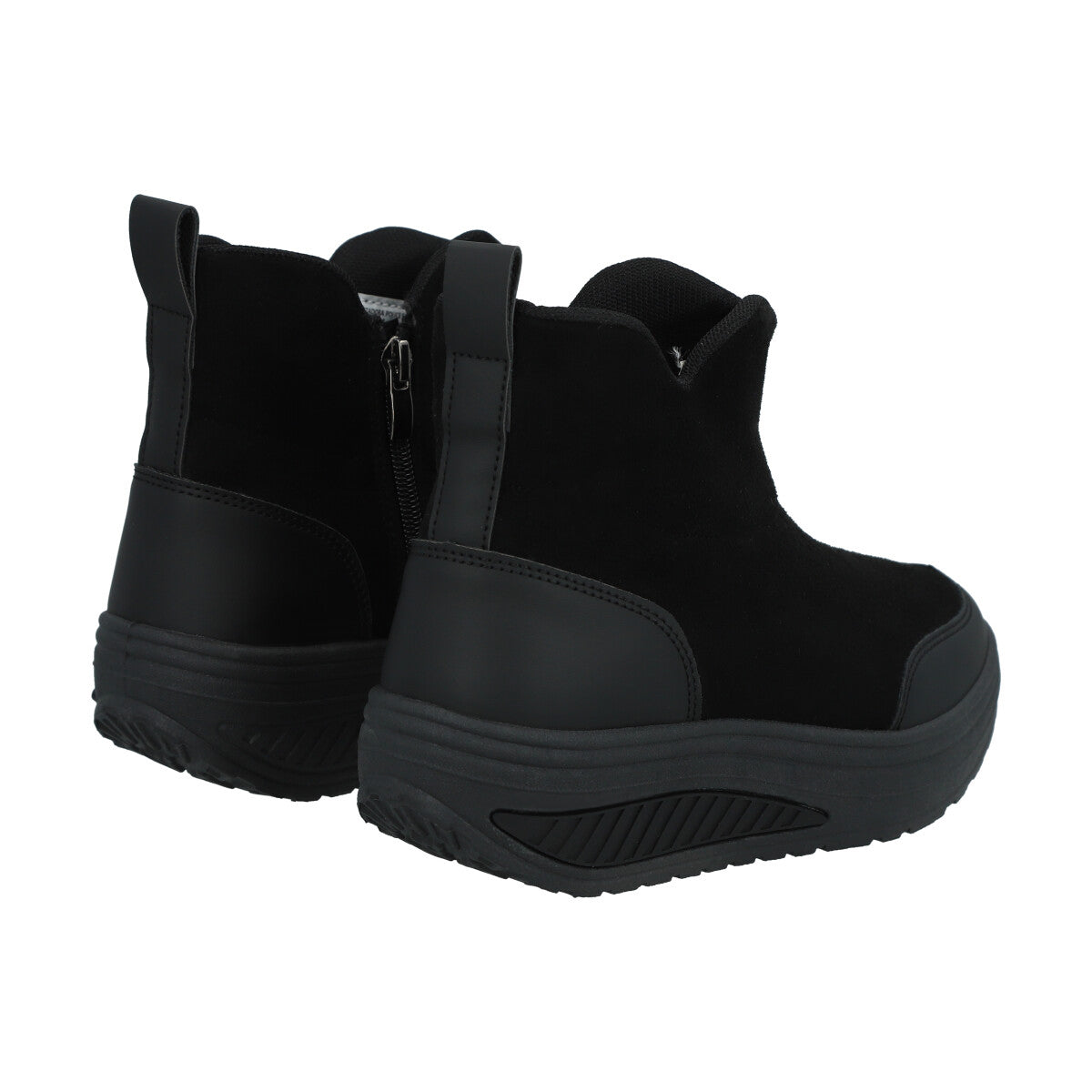 Botin Mujer Negro Plataforma Sole Police