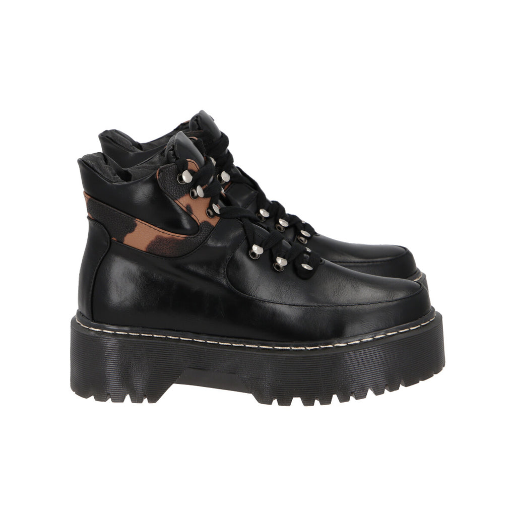 Botin Mujer Negro Plataforma Candela Police