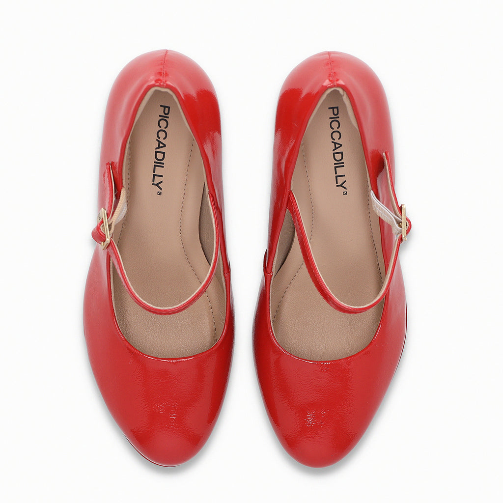 Zapato Mary Jane Mujer Rojo/Charol Evelin Piccadilly