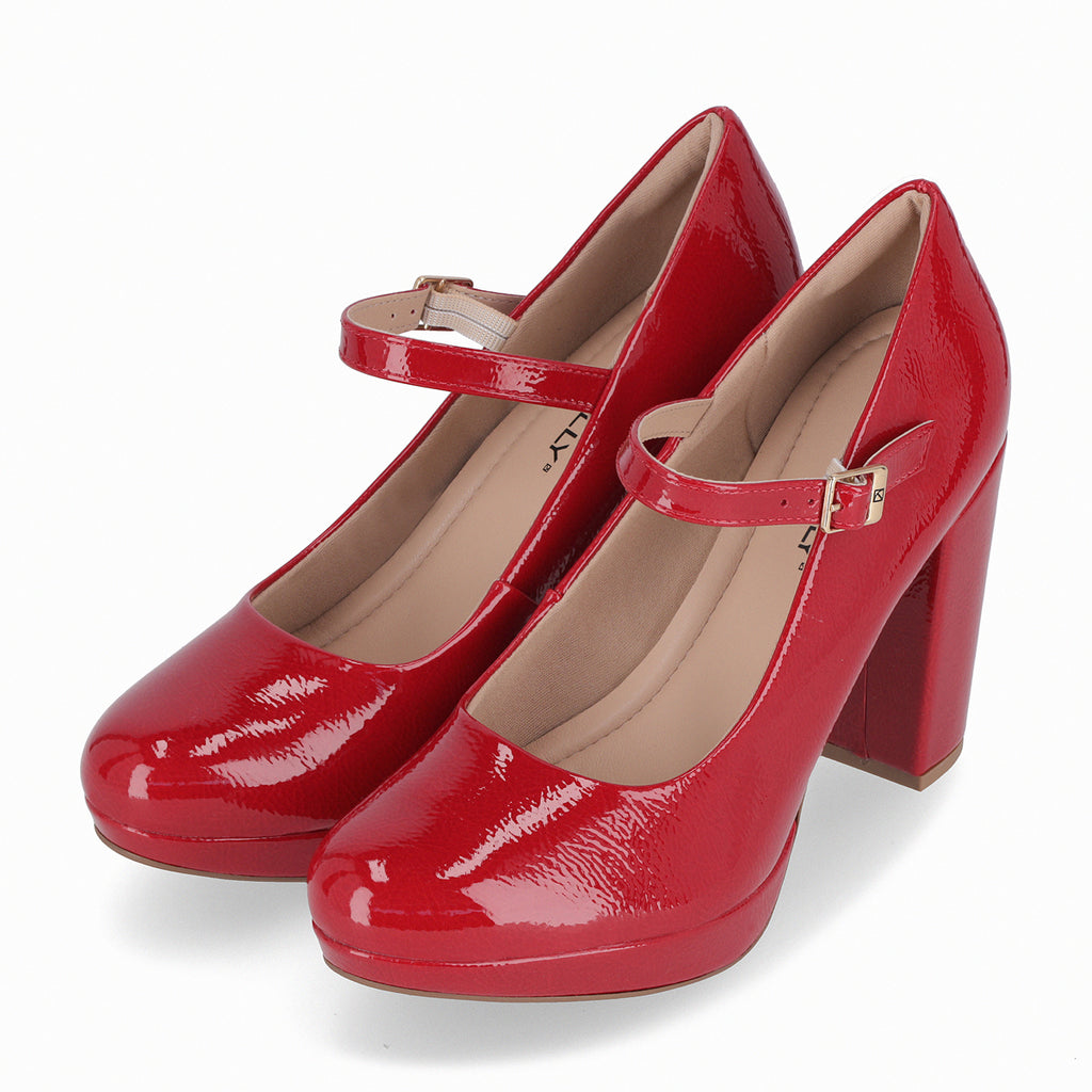 Zapato Mary Jane Mujer Rojo Evelin Piccadilly