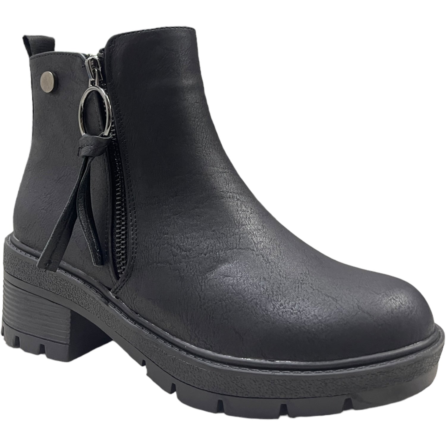 Botin Mujer Negro Plataforma New York Detogni