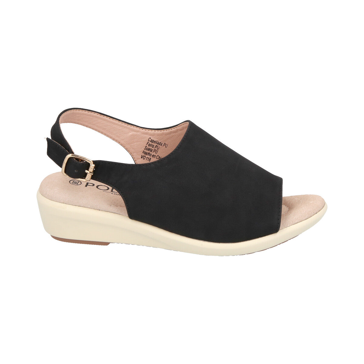 Sandalia Mujer  Negro Sonia Police