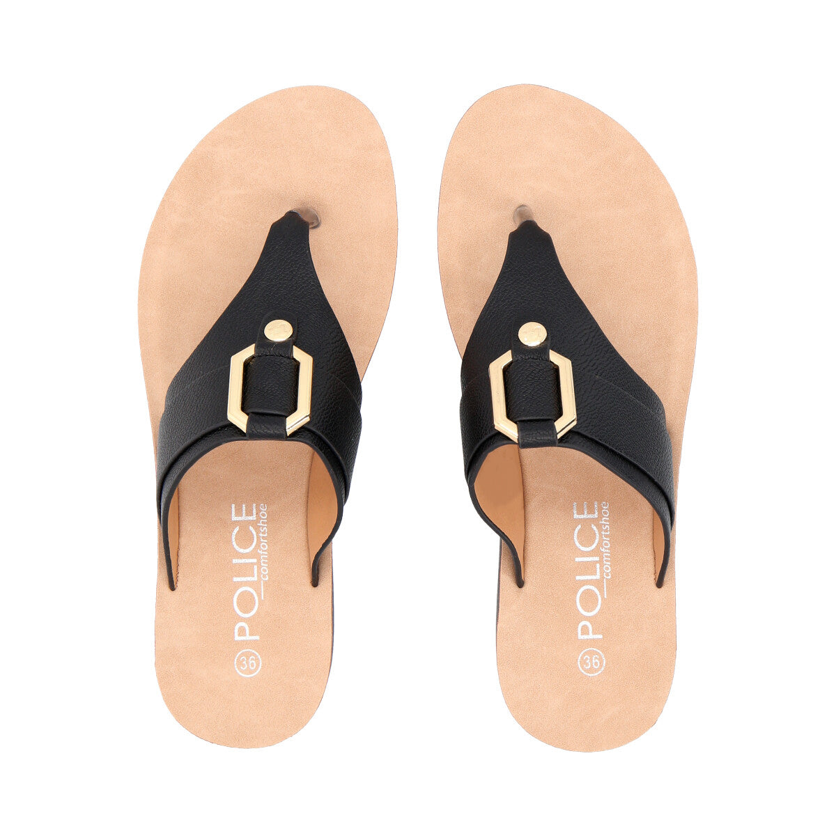 Sandalia Mujer Negro Sole  Police