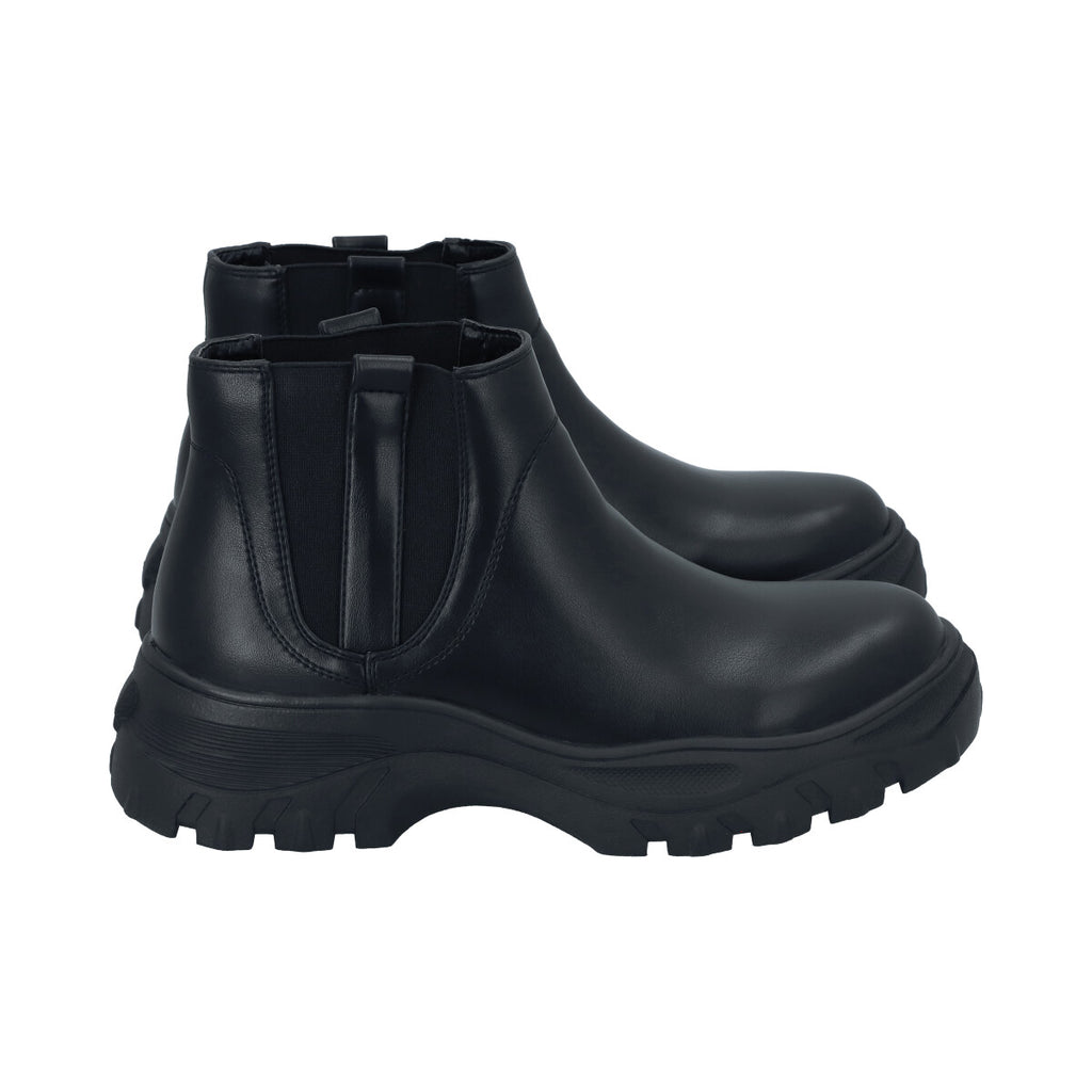 Botin Mujer Negro Plataforma Cota Police