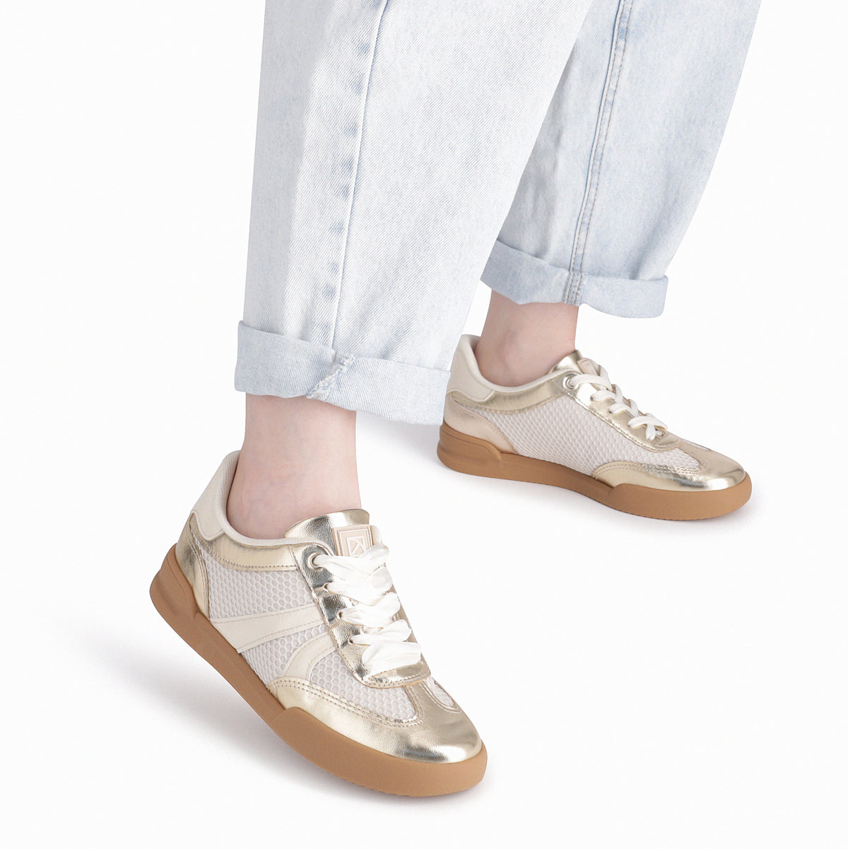 Zapatilla Mujer Dorado/Beige Caroline Piccadilly