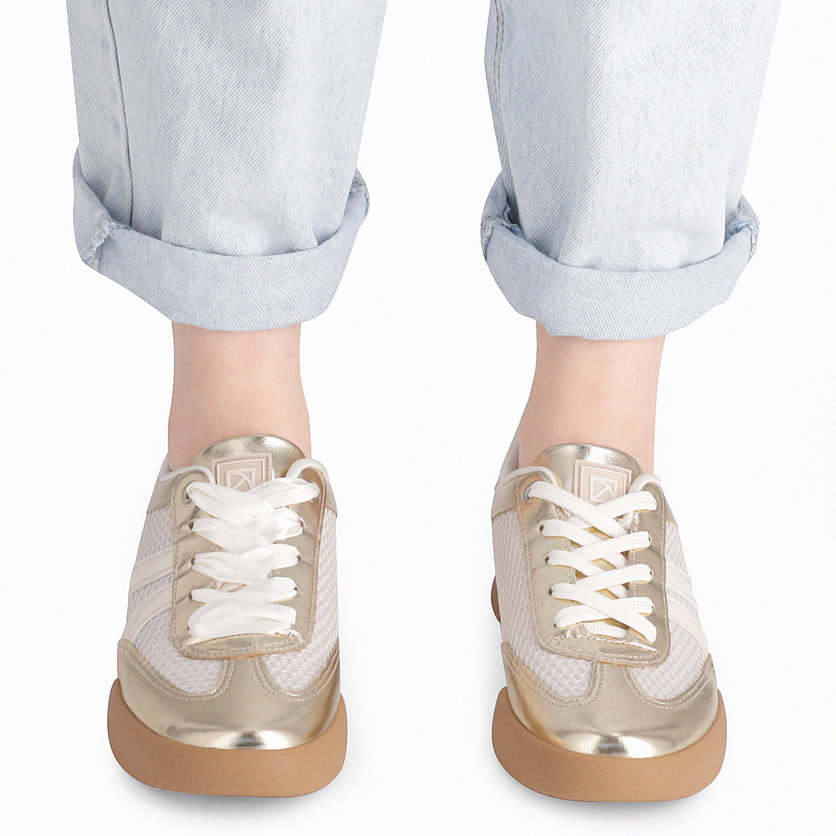 Zapatilla Mujer Dorado/Beige Caroline Piccadilly