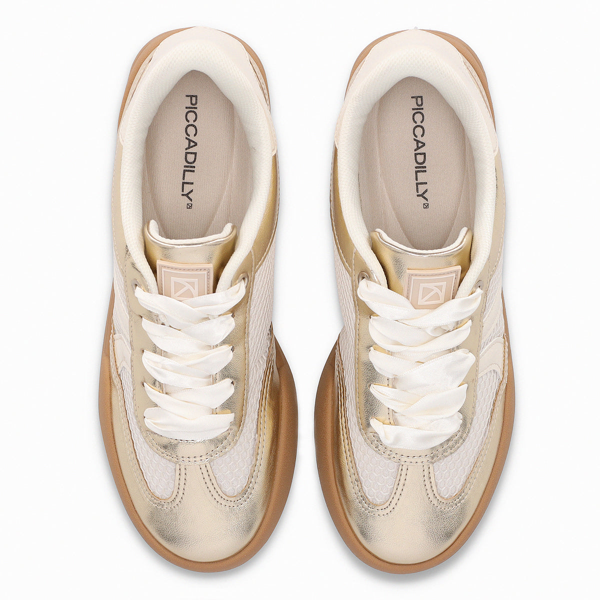 Zapatilla Mujer Dorado/Beige Caroline Piccadilly