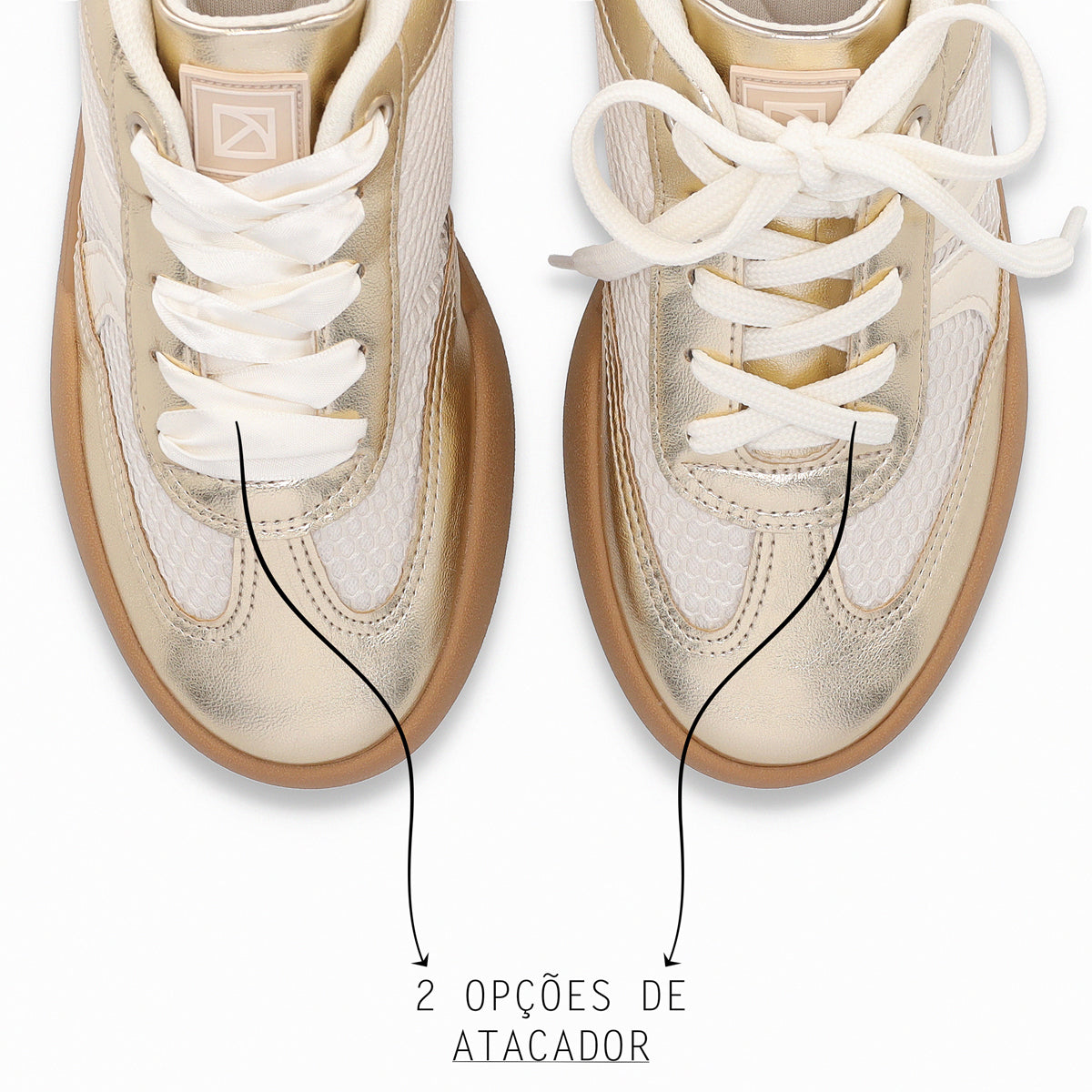 Zapatilla Mujer Dorado/Beige Caroline Piccadilly
