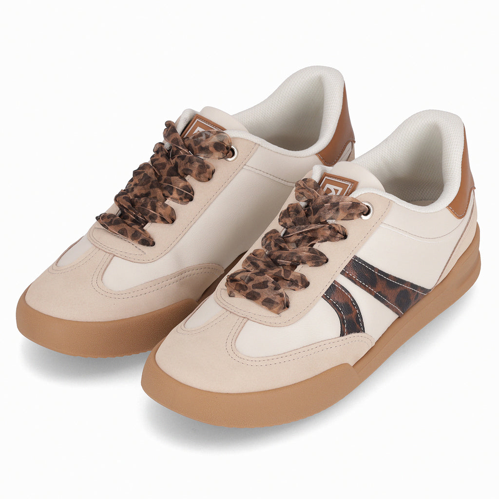 Zapatilla Mujer Beige/Animal Print Caroline Piccadilly