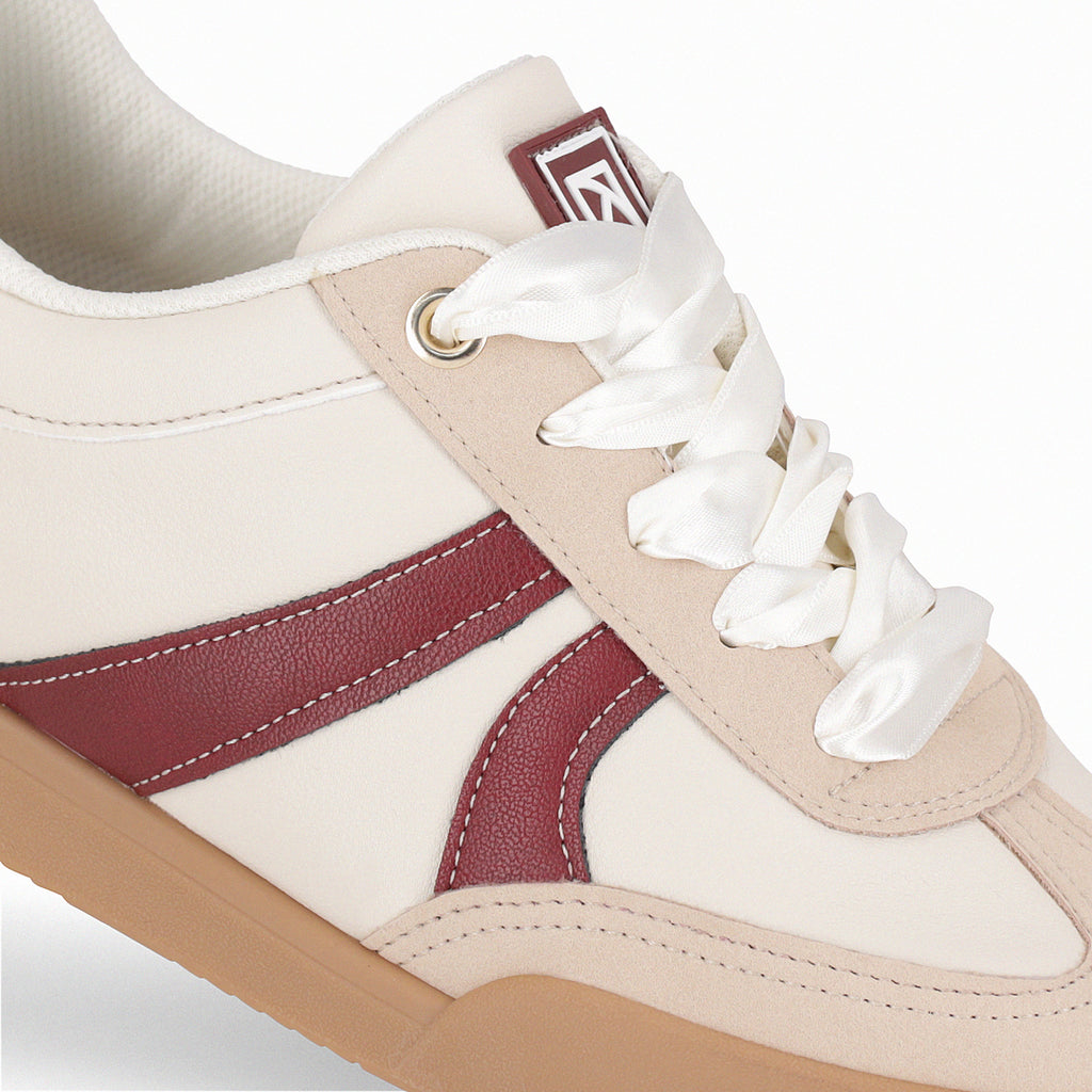 Zapatilla Mujer Beige/Burdeo Caroline Piccadilly