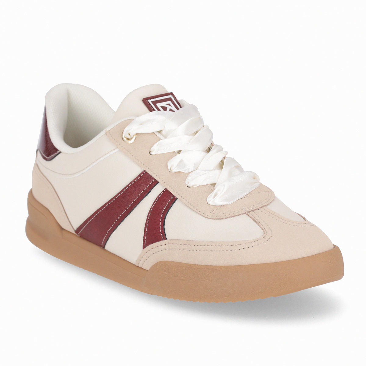 Zapatilla Mujer Beige/Burdeo Caroline Piccadilly