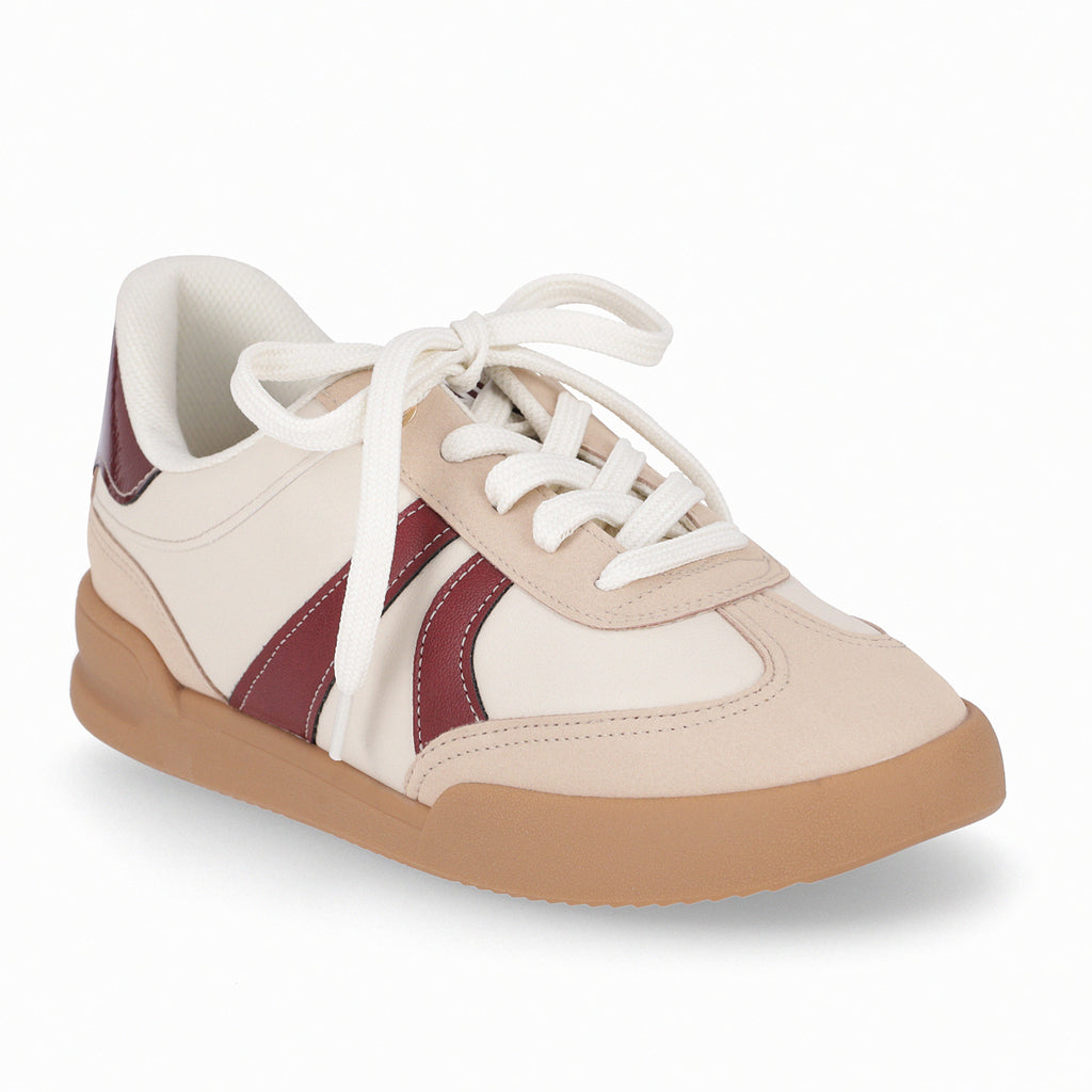 Zapatilla Mujer Beige/Burdeo Caroline Piccadilly