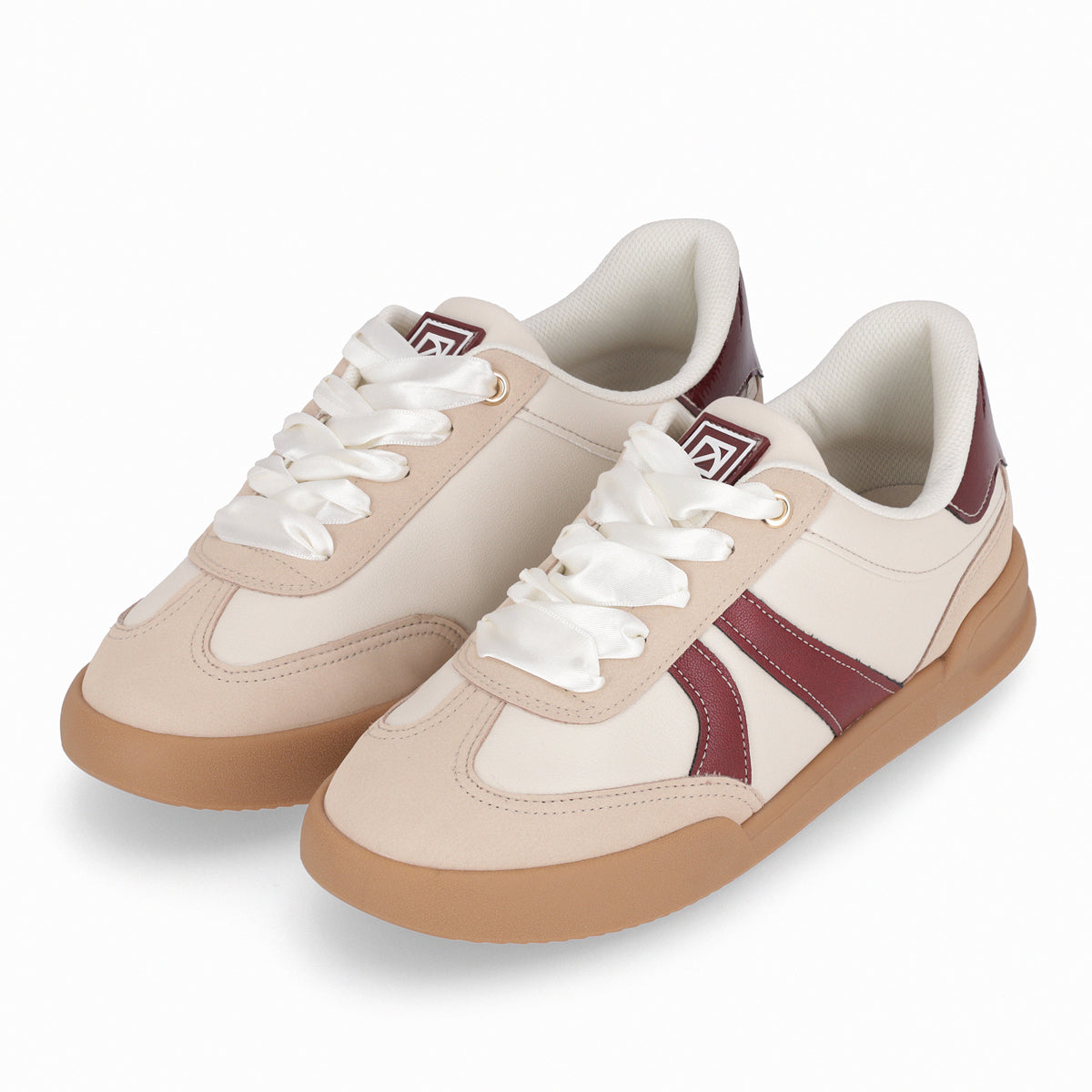 Zapatilla Mujer Beige/Burdeo Caroline Piccadilly