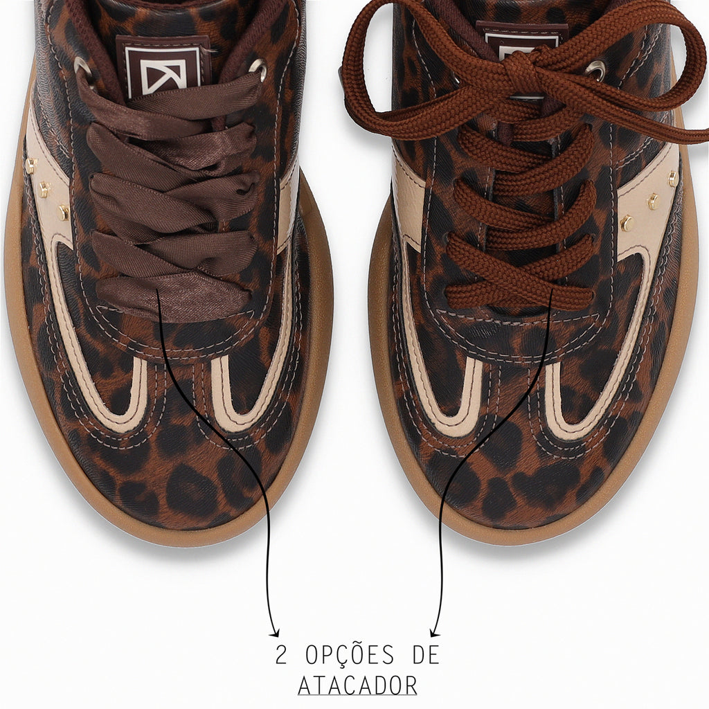 Zapatilla Mujer Animal Print/Café Caroline Piccadilly