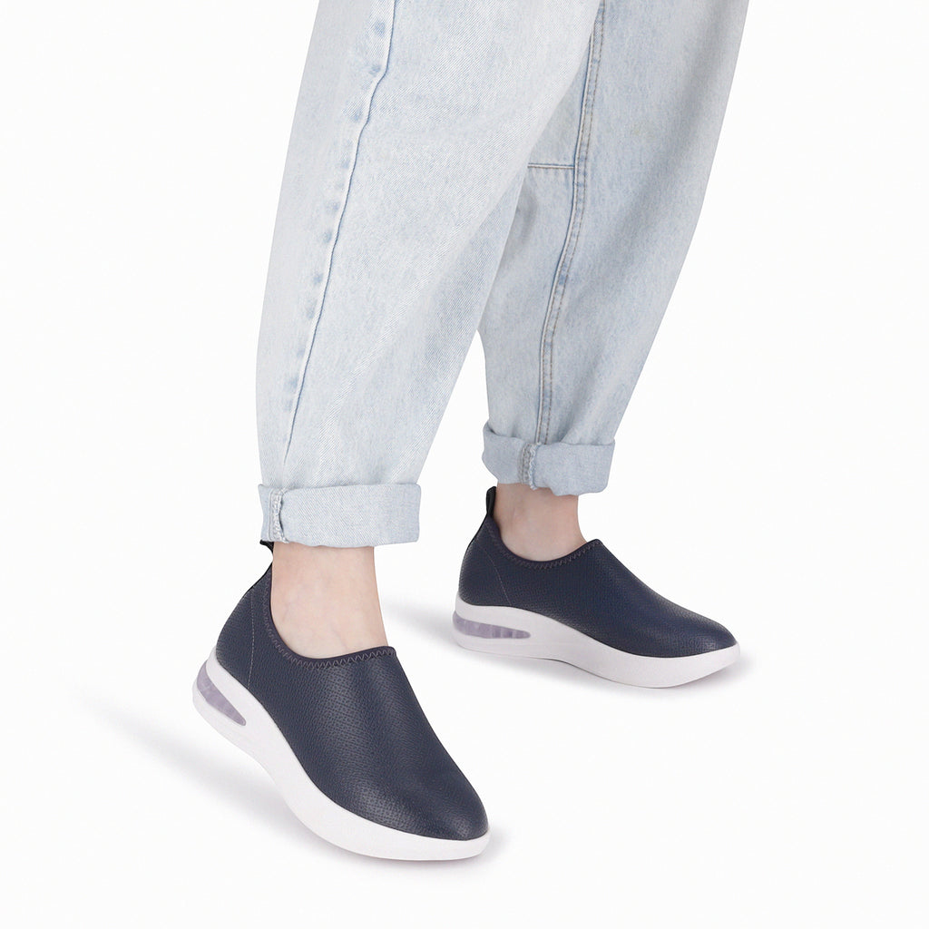 Zapatilla Mujer Azul SoftStep Anabela Piccadilly