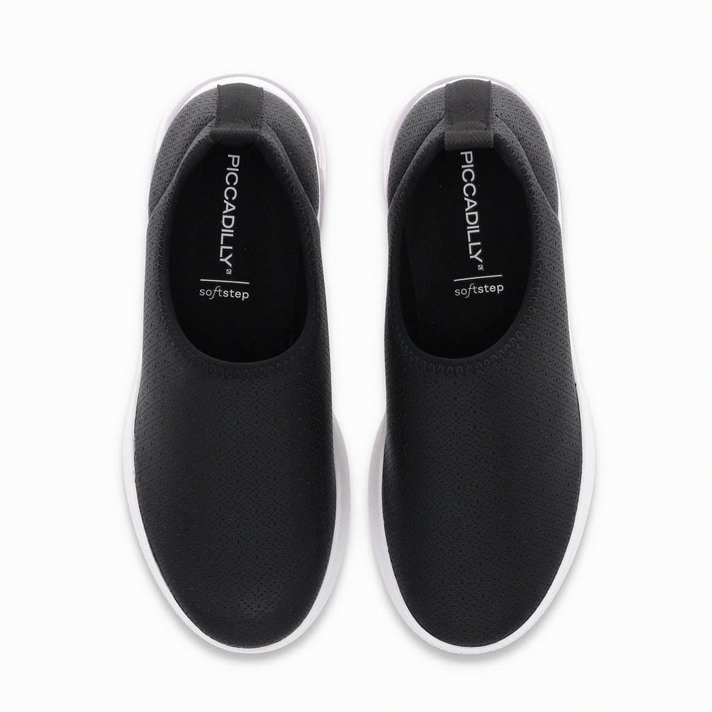 Zapatilla Mujer Negro SoftStep Anabela Piccadilly