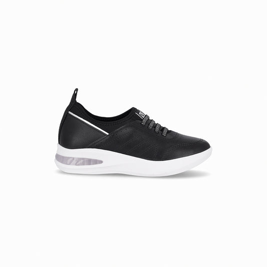 Zapatilla Urbana Mujer Negro/Elastico Soft Step Piccadilly