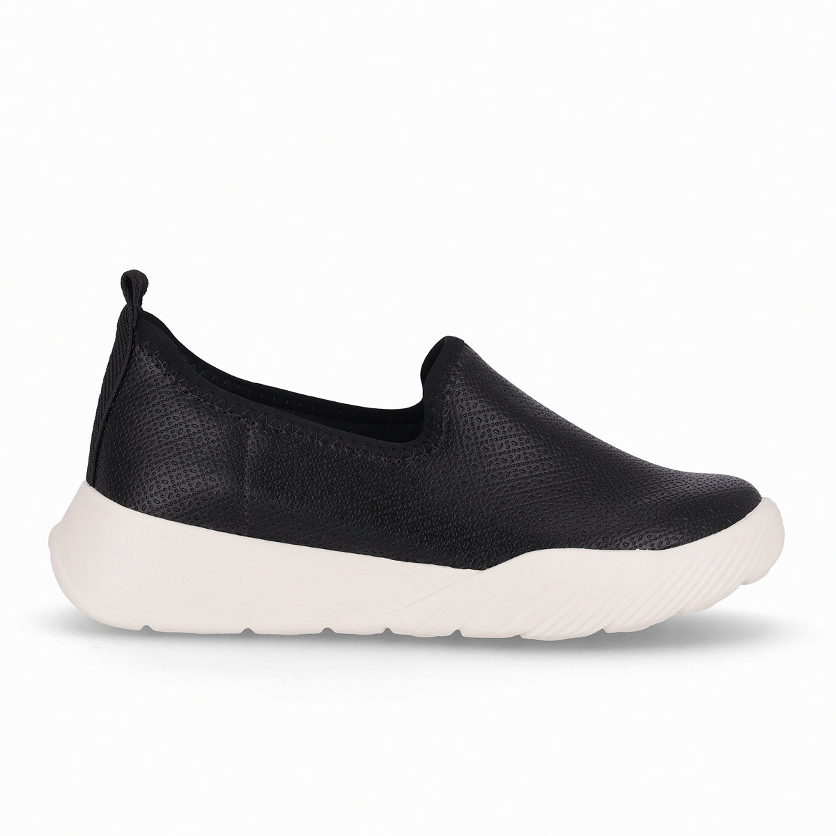 Zapatilla Mujer Negro/Blanco Fascitis Anabela Piccadilly