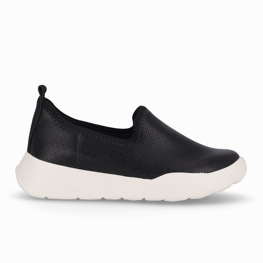 Zapatilla Mujer Negro/Blanco Fascitis Anabela Piccadilly