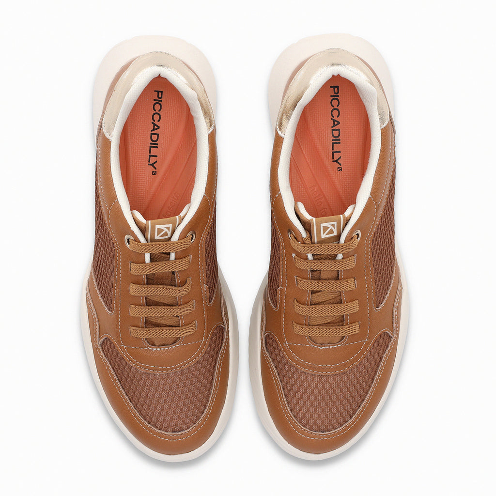 Zapatilla Mujer Marrón Fascitis Anabela Piccadilly