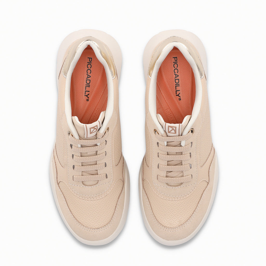 Zapatilla Mujer Camel Fascitis Anabela Piccadilly