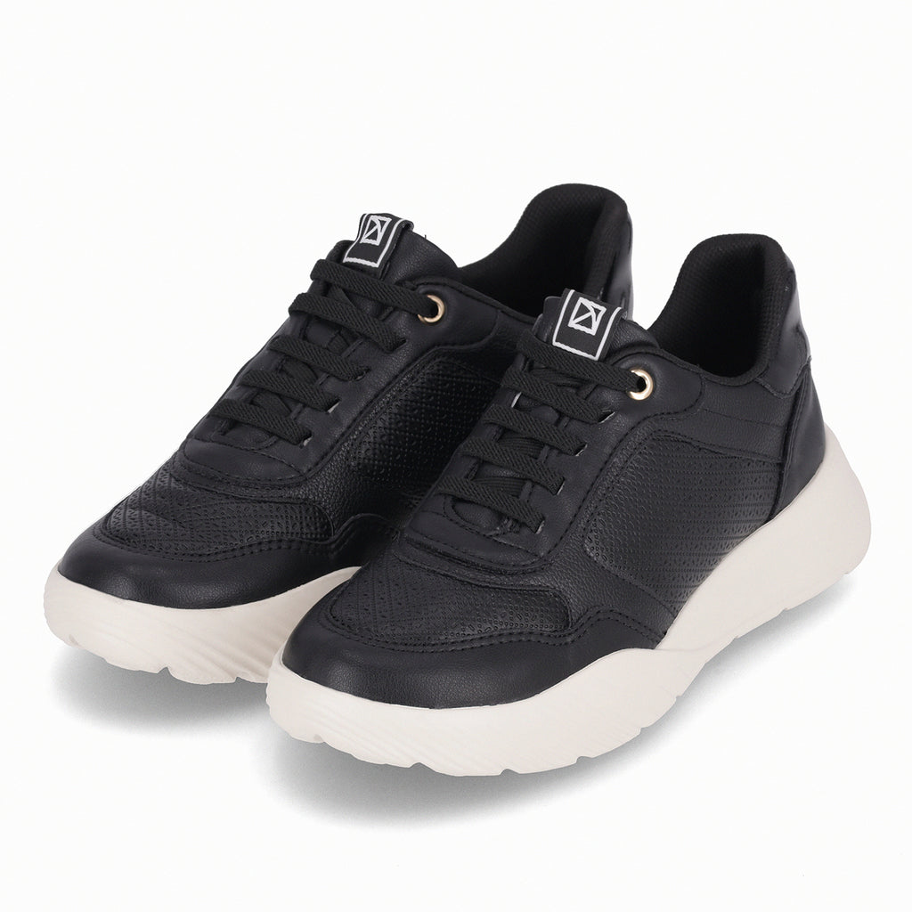 Zapatilla Mujer Negro Fascitis Anabela Piccadilly