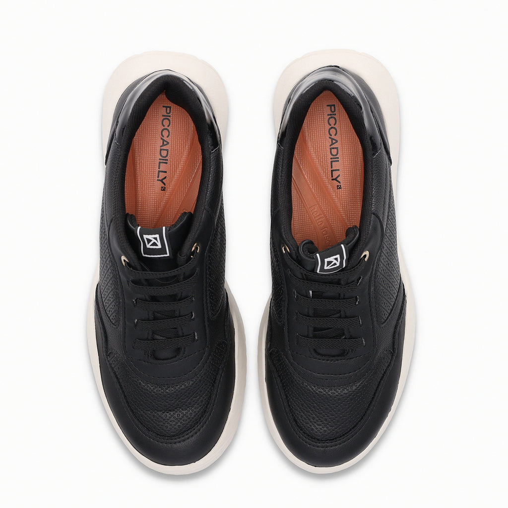 Zapatilla Mujer Negro Fascitis Anabela Piccadilly