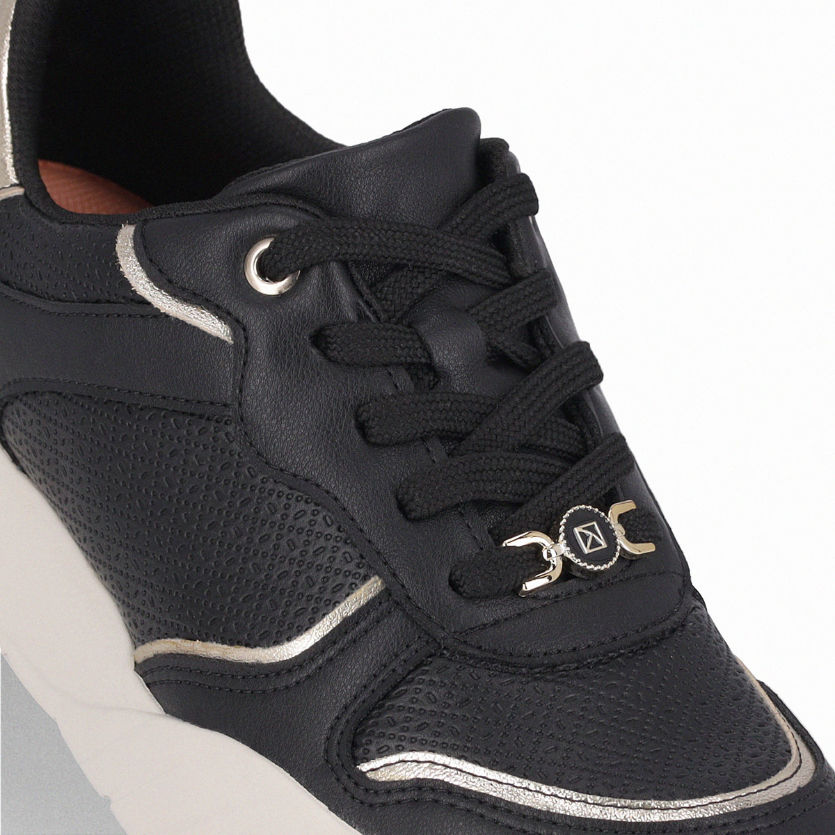 Zapatilla Mujer Negro/Dorado Fascitis Piccadilly