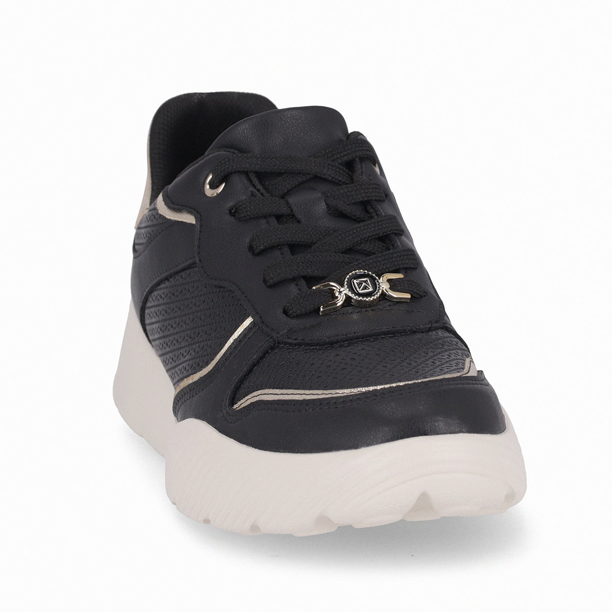 Zapatilla Mujer Negro/Dorado Fascitis Piccadilly