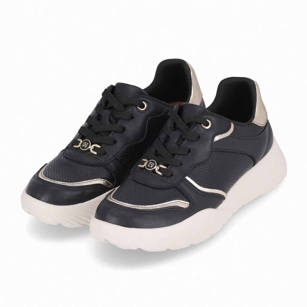 Zapatilla Mujer Negro/Dorado Fascitis Piccadilly