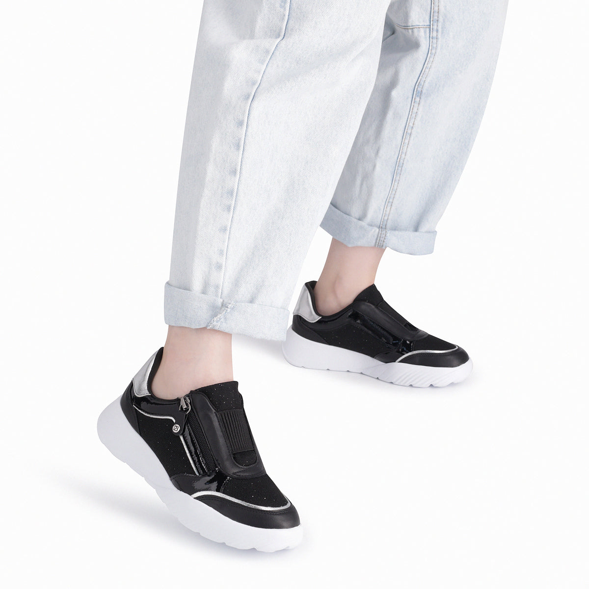 Zapatilla Mujer Negro Fascitis 005  Piccadilly