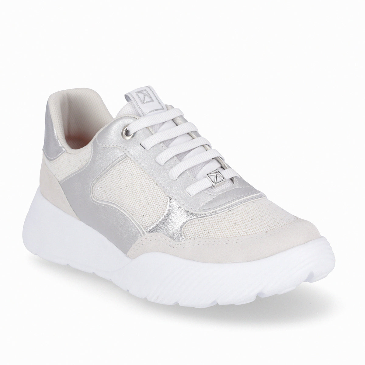Zapatilla Mujer Blanco/Plata Fascitis Piccadilly