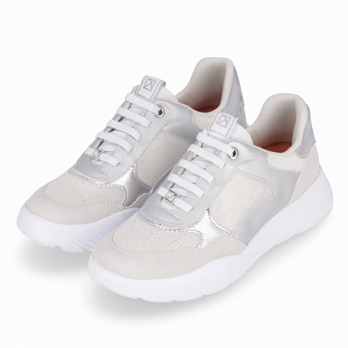 Zapatilla Mujer Blanco/Plata Fascitis Piccadilly