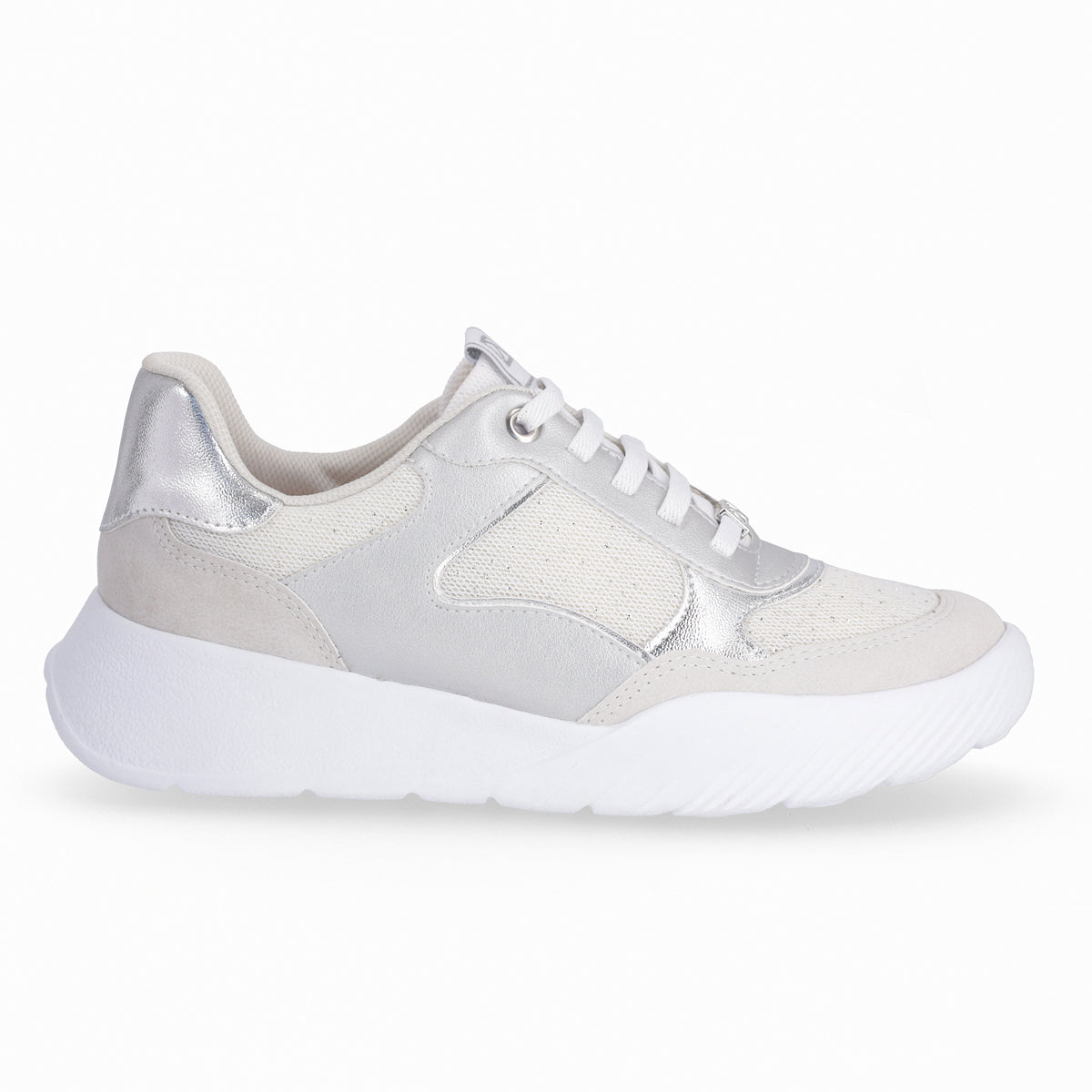 Zapatilla Mujer Blanco/Plata Fascitis Piccadilly