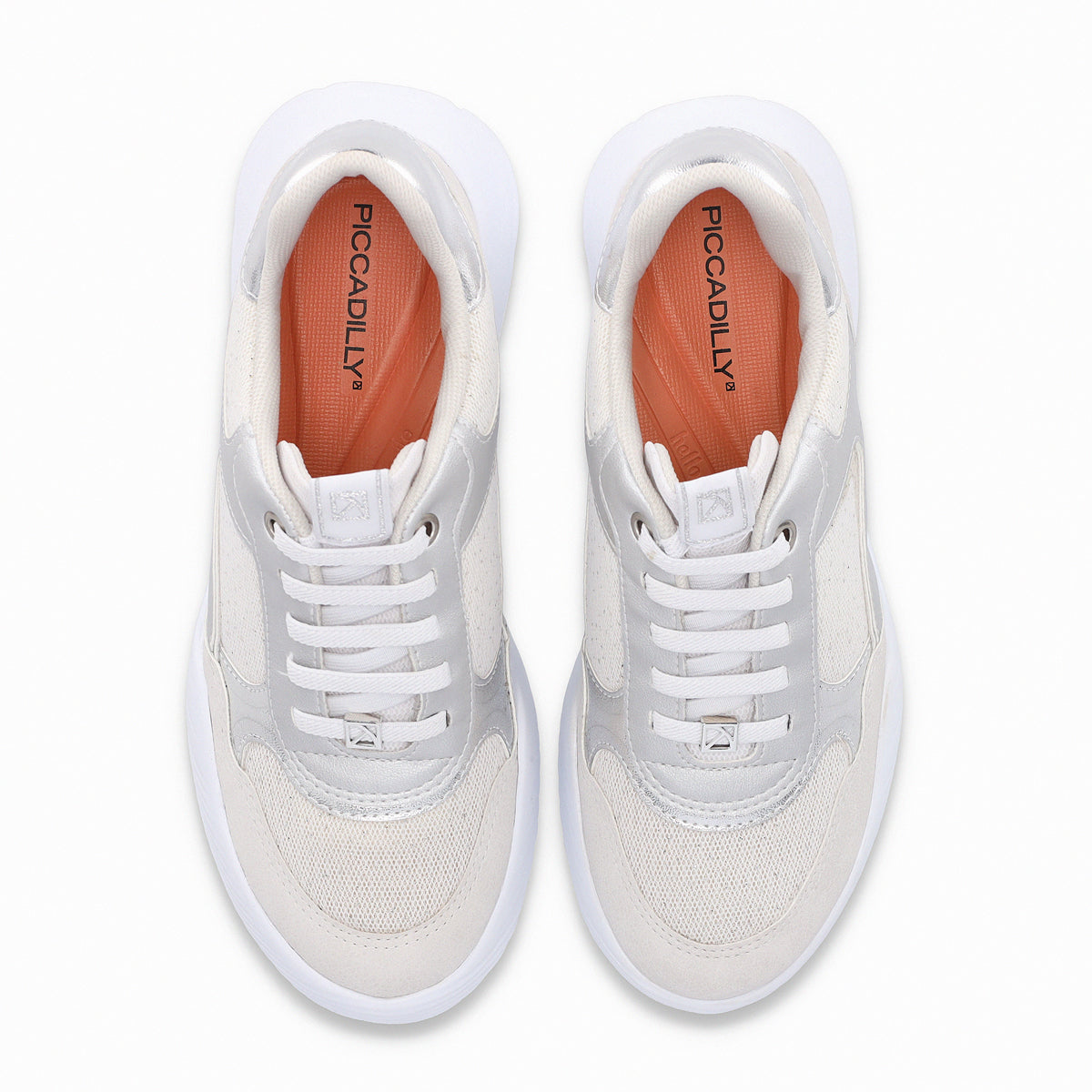 Zapatilla Mujer Blanco/Plata Fascitis Piccadilly
