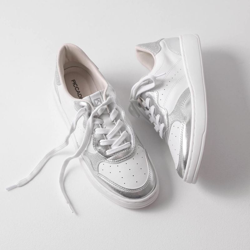 Zapatilla Urbana Mujer Blanco/Plata Beta Piccadilly