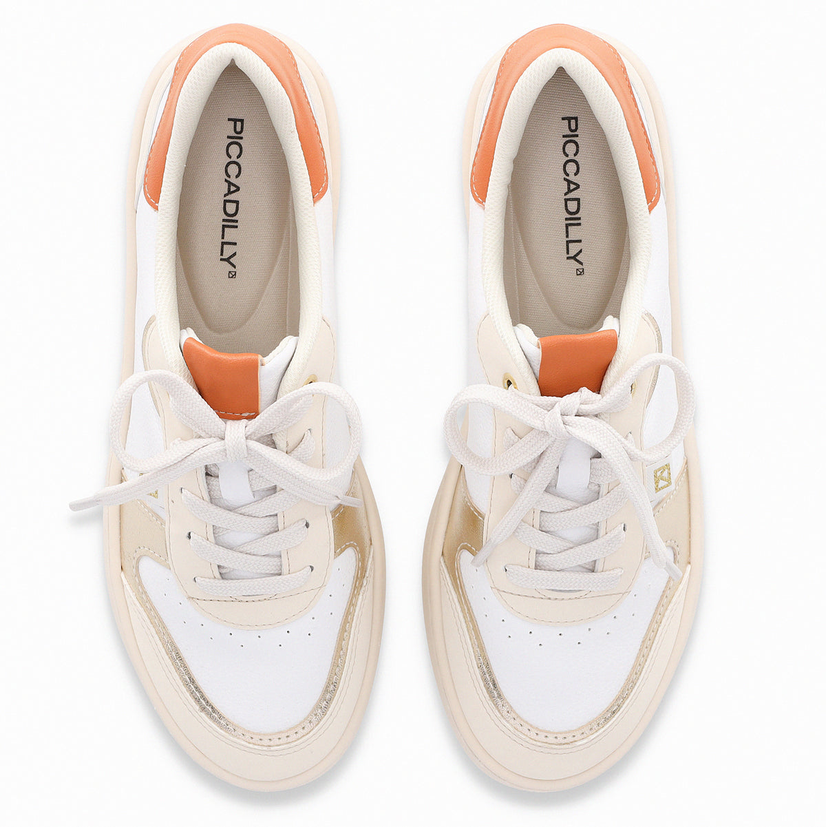 Zapatilla Mujer Blanco/Naranjo Beta Piccadilly