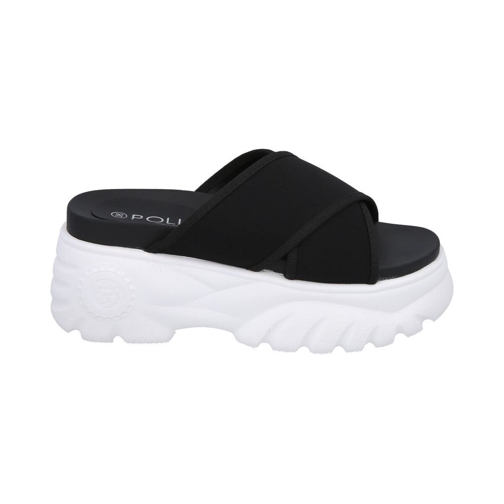 Sandalia Mujer Negro Plataforma Mixen Police