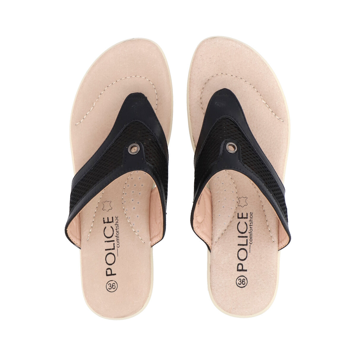 Sandalia Mujer Negro  Liberty Police