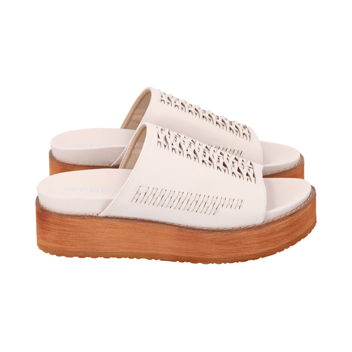 Sandalia Mujer Beige Plataforma Kika Police