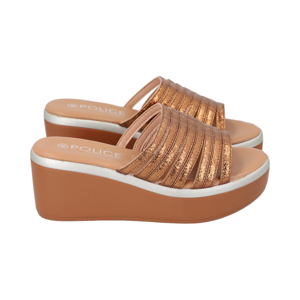Sandalia Mujer Dorado Lari Police