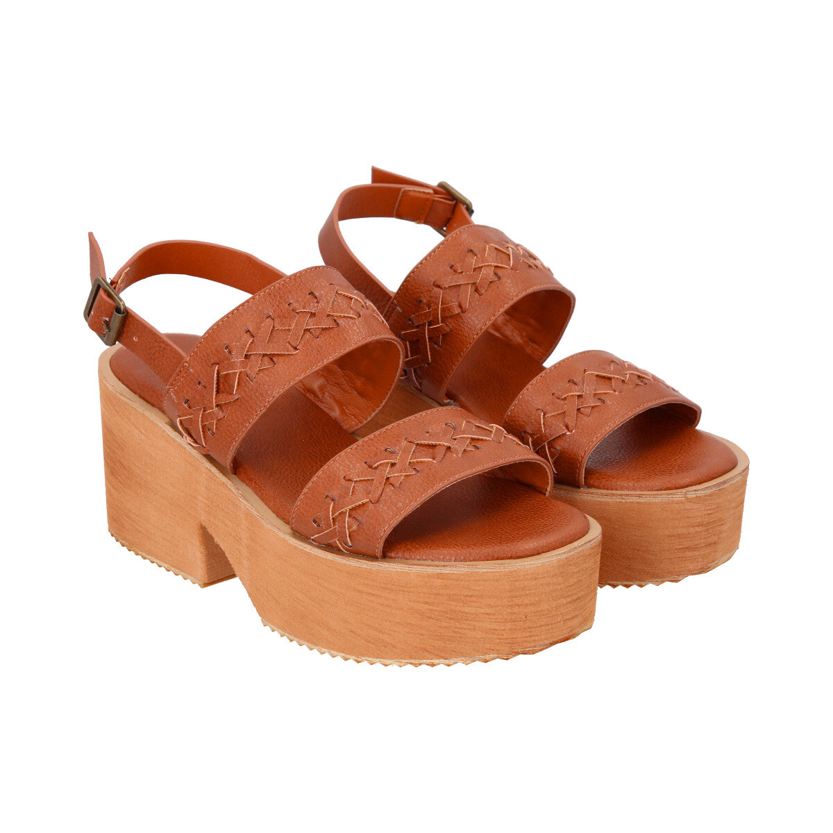 Sandalia Mujer Camel Fini Police