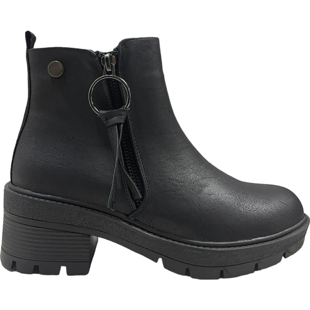 Botin Mujer Negro Plataforma New York Detogni