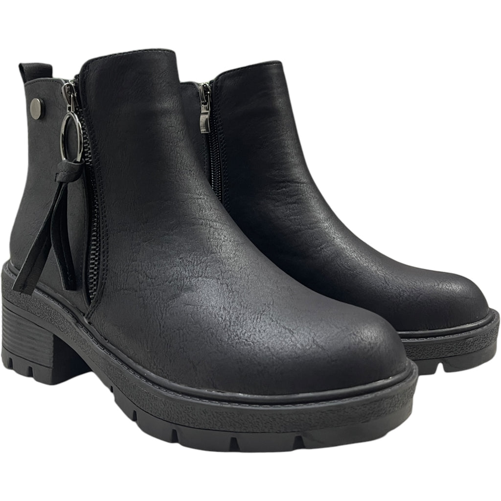 Botin Mujer Negro Plataforma New York Detogni