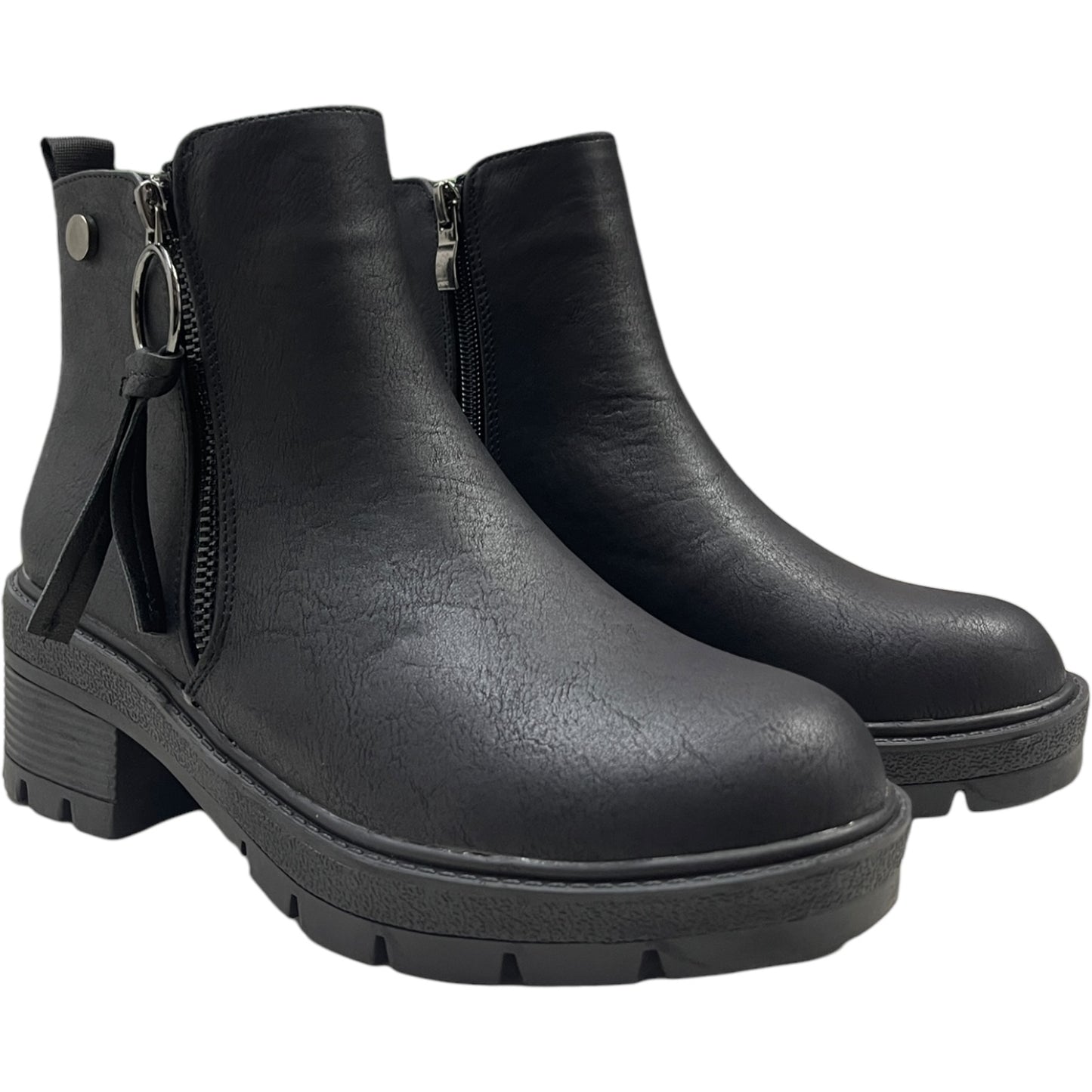 Botin Mujer Negro Plataforma New York Detogni