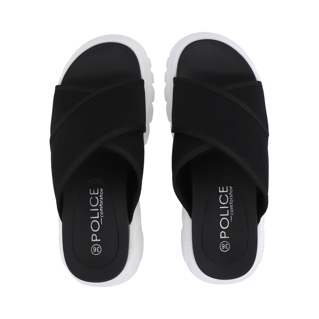 Sandalia Mujer Negro Plataforma Mixen Police