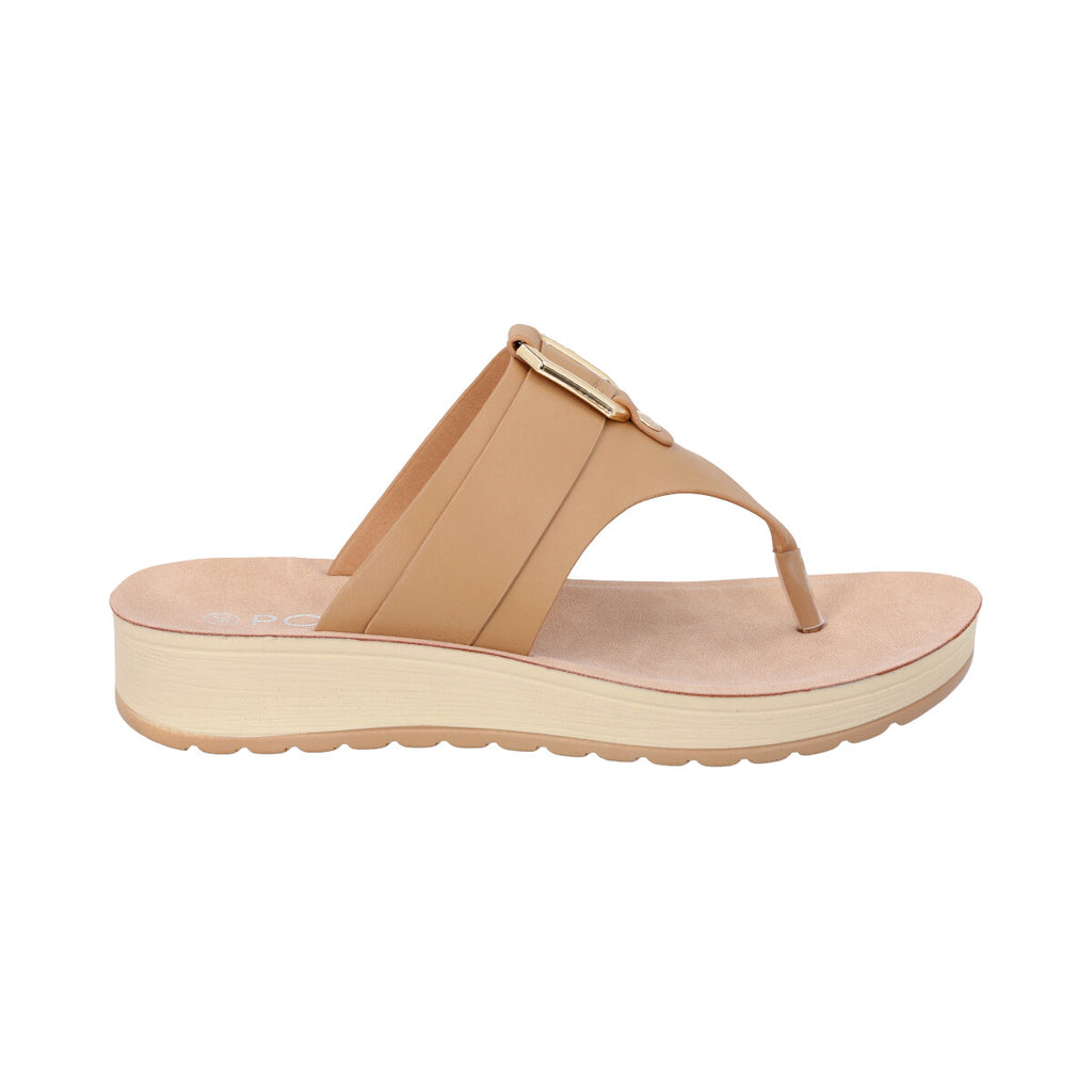 Sandalia Mujer Camel Sole Police